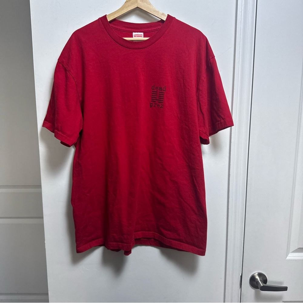 Supreme Dead Prez Collab T shirt Red size XL